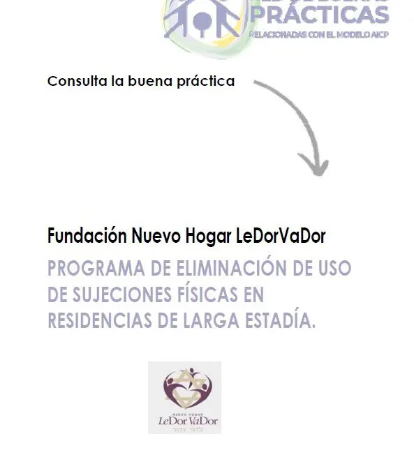 Programa de eliminación de uso de sujeciones físicas en residencias de larga estadía