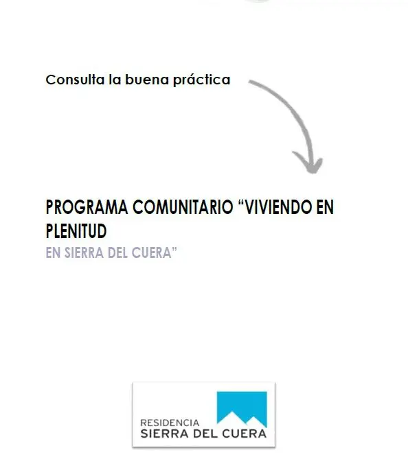 PROGRAMA COMUNITARIO “VIVIENDO EN PLENITUD EN SIERRA DEL CUERA