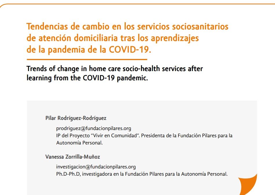 Tendencias de cambio en los Servicios Sociosanitarios de Atención domiciliaria