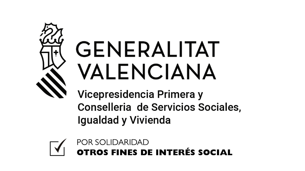 Vicepresidencia Primera y Conselleria de Servicios Sociales Igualdad y Vivienda NEGRO fines sociales